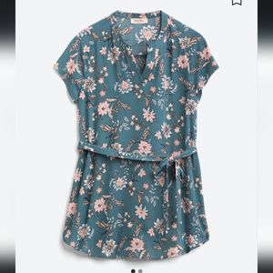 Stitch Fix Full Moon Segura Short Sleeve Tie Waist Maternity Blouse